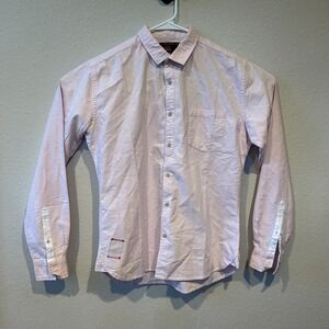 Canterbury Uglies LARGE Pink Button Down Shirt Long Sleeve Mens